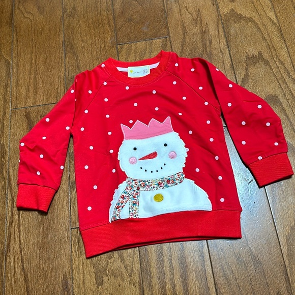 Amazon girls Christmas polka dot snowman sweatshirt size 3T - Picture 2 of 7
